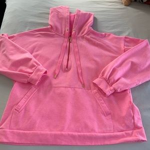 Lily Pulitzer Pink Quarter Zip Sweatshirt